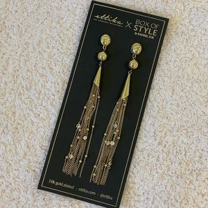 Ettika chandelier earrings 18k plated gold